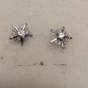 Dazzling Silver Starburst Earrings